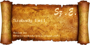 Szabady Emil névjegykártya